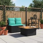 vidaXL 2 Pièce Canapé du milieu de jardin avec table relevable
