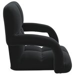 vidaXL Fauteuil de sol ajustable Noir Velours