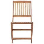 Vidaxl chaises pliables de jardin 6 pièces avec coussins bois d'acacia