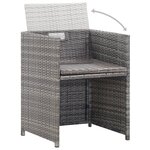 vidaXL Salon de jardin 11 Pièces Résine tressée bois d'acacia Anthracite