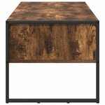 vidaXL Table basse Chêne Fumé 100 x 46 x 40 cm Bois d'ingénierie