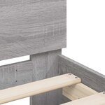 vidaXL Cadre de lit avec tête de lit Sonoma gris 80 x 200 cm