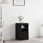 Buffet vidaXL avec lumières LED Chêne noir 41x37x67 cm