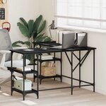 vidaXL Bureau Chêne noir 139 x 139 x 75 cm Bois d'ingénierie