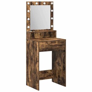 vidaXL Table de Toilette Chêne fumé 50 x 41 x 135 cm Bois d'ingénierie
