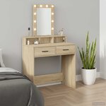 vidaXL Table de Toilette Marron 79 x 41 x 140 cm Bois d'ingénierie