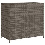 vidaXL Armoire de rangement de jardin gris 83x45x76 cm résine tressée