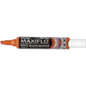 Marqueur tableaux blancs maxiflo pointe biseautée large orange pentel