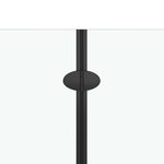 vidaXL Cabine de douche pliable 2 panneaux ESG 95x140 cm Noir