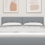 vidaXL Tête de Lit LED avec des lumières à LED Gris clair 160 cm tissu