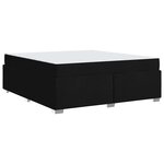 vidaXL Cadre de lit avec matelas Noir 180 x 200 cm tissu