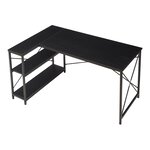 Bureau table poste de travail 137 x 88 x 75 cm noir 03_0009065