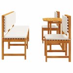 vidaXL Ensemble bistro de jardin 5 Pièces Marron Bois d'acacia massif