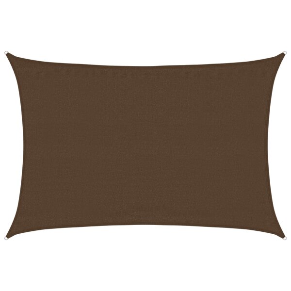 vidaXL Voile d'ombrage 160 g/m² Marron 3 5x5 m PEHD