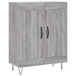 vidaXL Buffet sonoma gris 69 5x34x90 cm bois d'ingénierie