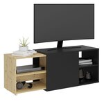 FMD Meuble TV avec 2 compartiments ouverts 133 5x39 9x49 2 cm