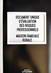 Document unique d'évaluation des risques professionnels métier (Pré-rempli) : Maison familiale rurale - Version 2024 UTTSCHEID