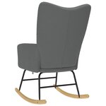 vidaXL Chaise à bascule Gris foncé Tissu