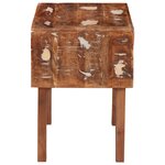 vidaXL Tables d'appoint Multicolore bois de récupération massif