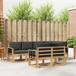 vidaXL Ensemble de canapés d'extérieur 7 Pièces Blanc et anthracite