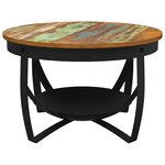 vidaXL Table basse Ø68x43 cm Bois de récupération massif