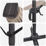 vidaXL Parasol Déporté - Taupe Taupe Tissu Grand Réglable en hauteur