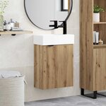 vidaXL Meuble de salle de bain avec robinet Chêne artisanal