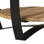 vidaXL Table basse Bois massif de manguier brut 65x32 cm