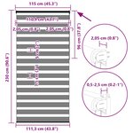 vidaXL Store zèbre gris clair largeur du tissu 110 9 cm polyester