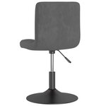 vidaXL Chaises pivotantes à manger lot de 2 gris foncé velours