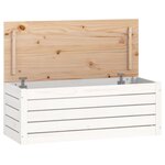 vidaXL Boîte de rangement Blanc 89x36 5x33 cm Bois massif de pin
