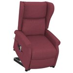 vidaXL Fauteuil de massage Rouge bordeaux Tissu