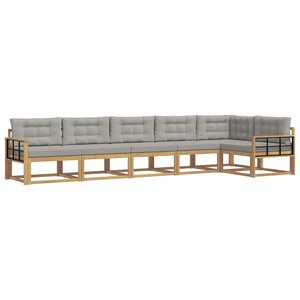 vidaXL Ensemble de canapés d'extérieur 4 Pièces Blanc et gris clair