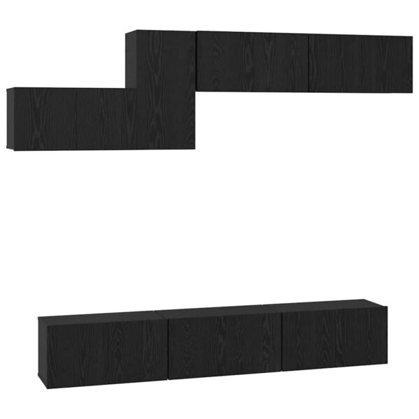 vidaXL Ensemble meuble TV 7 Pièces Chêne noir 60 x 30 x 30 cm