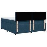 vidaXL Sommier à lattes de lit et matelas Bleu 200x200 cm velours
