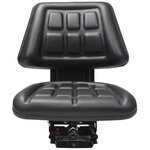 vidaXL Siège de tracteur avec suspension Noir