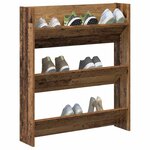 vidaXL Armoire à chaussures murale vieux bois 80x18x90 cm