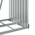 vidaXL Porte-bûches marron clair 40x45x170 cm acier galvanisé