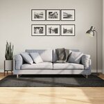 vidaXL Tapis ISTAN à poils longs aspect brillant anthracite 100x200 cm