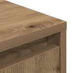 vidaXL Meuble TV avec éclairages LED chêne artisanal 100x41x50 cm