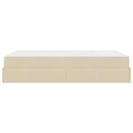 vidaXL Cadre de lit avec matelas Crème 120 x 200 cm tissu