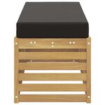 vidaXL Banc de Jardin Blanc 115 x 43 x 45 cm Bois d'Acacia Massif