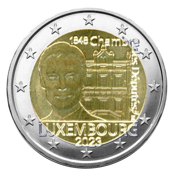2 euro commemorative 2023 : luxembourg (175  ans de la chambre des députés)