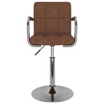 vidaXL Chaise de salle à manger Marron Tissu