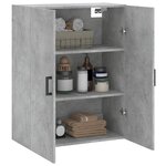 vidaXL Armoire murale gris béton 69 5x34x90 cm