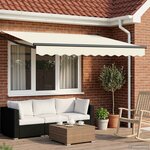 vidaXL Auvent rétractable électrique Crème 3 5 x 2 m
