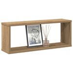 vidaXL Étagères cube murales 2 Pièces chêne artisanal 60x15x23 cm