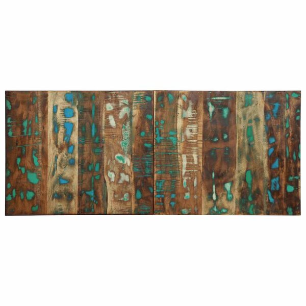 vidaXL Tête de lit multicolore 120 cm bois massif récupération