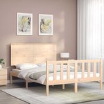 vidaXL Cadre de lit sans matelas 140x200 cm bois massif de pin
