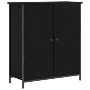 vidaXL Buffet Chêne noir 70 x 30 x 80 cm Bois d'ingénierie